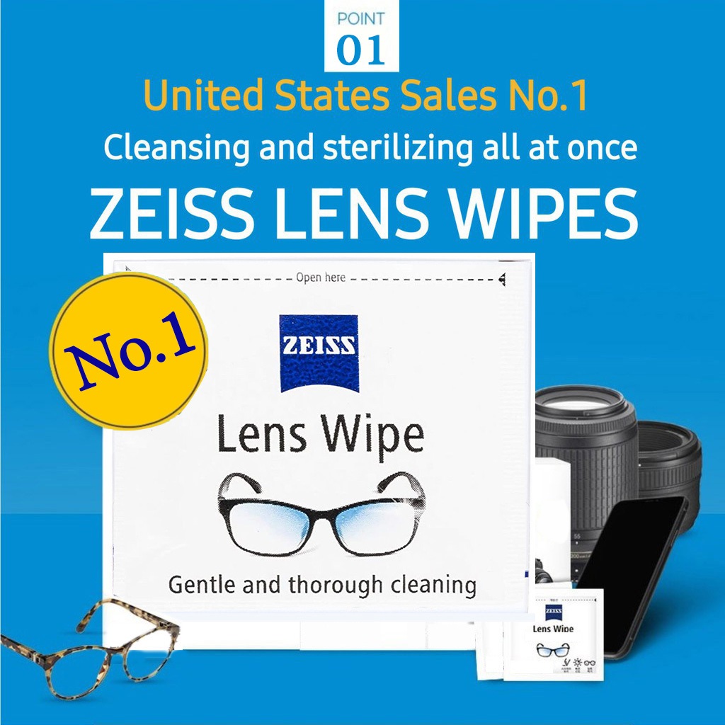 American Sales No.1 Lenses Wipes Alcohol-Free Over Size Glasses ...