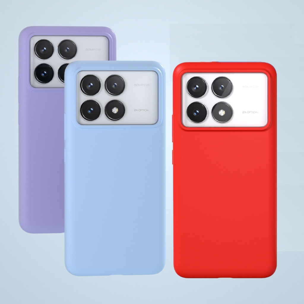 Liquid Silicone Gel Rubber Bumper Hard Cases For POCO X6 Pro 5G Redmi ...