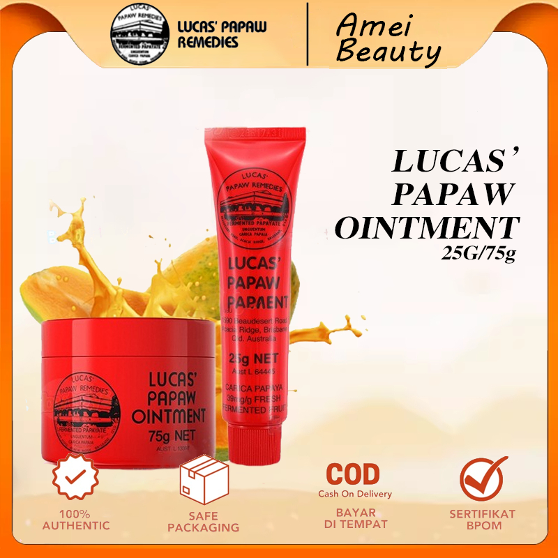 Lucas Papaw Ointment 25g 100 Original Pawpaw Cream Lip Balm, Heals Dry