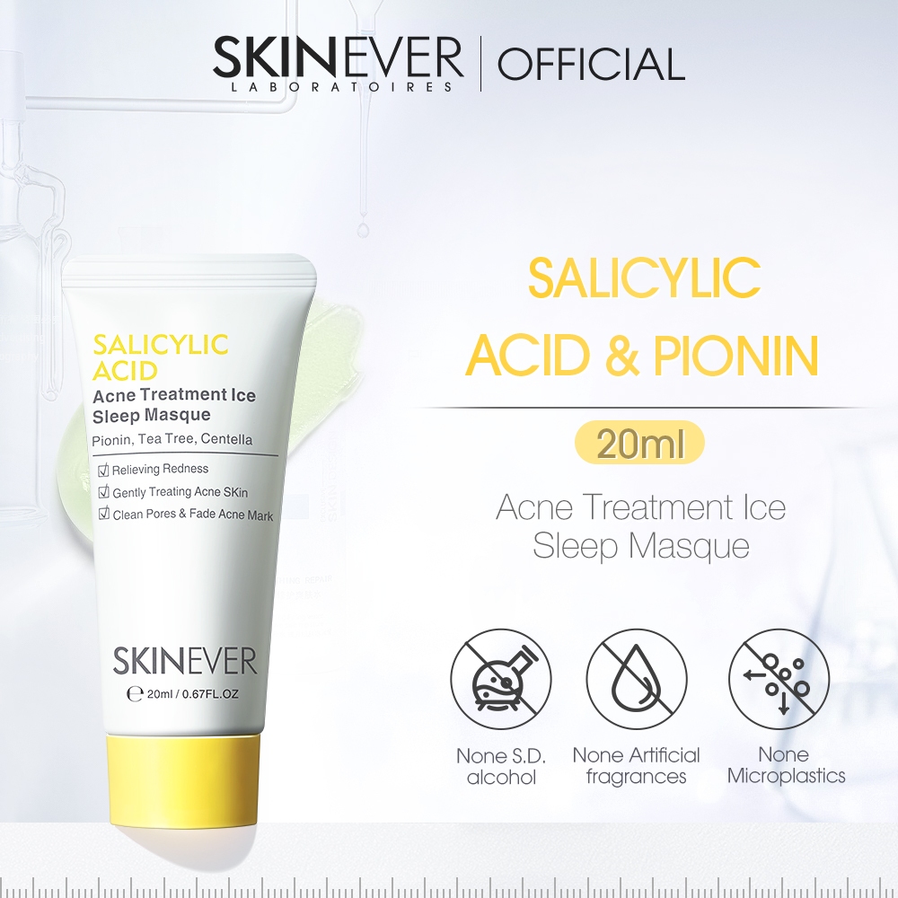 SKINEVER Salicylic Acid Acne Treatment Ice Sleep Masque 20ML | Shopee ...