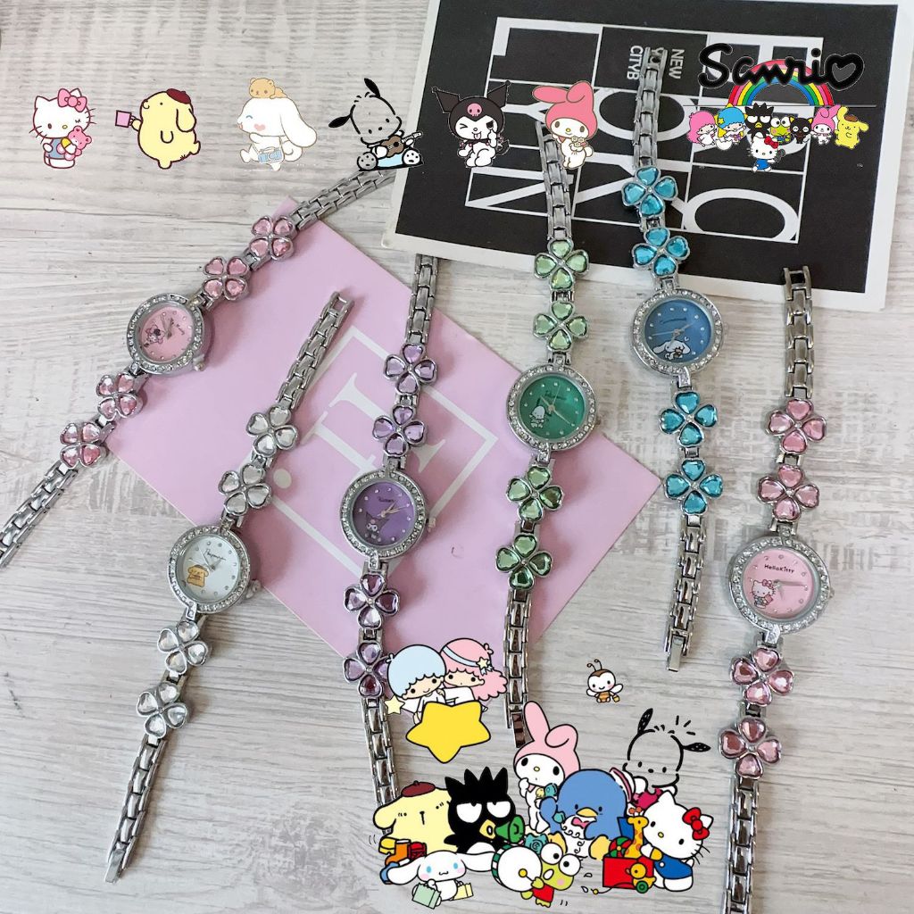 Sanrio My Melody kuromi Cinnamoroll Watch Anime Kawaii Cute Electronic  Bracelet Watch Student Sweet Clover flower Birthday Gift Kids Surprise  Gifts | Shopee Malaysia