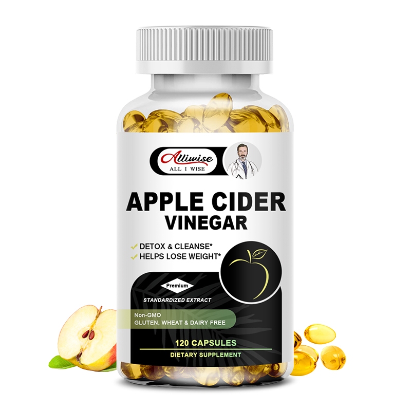 Alliwise Organic Apple Cider Vinegar Capsules + Digestive Enzymes