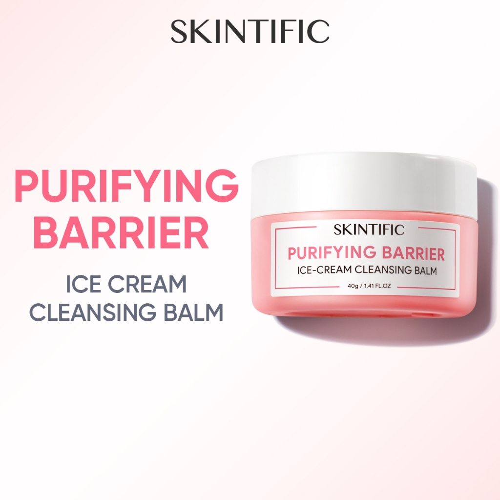 SKINTIFIC Purifying Barrier Ice-Cream Cleansing Balm (40g) | Shopee ...