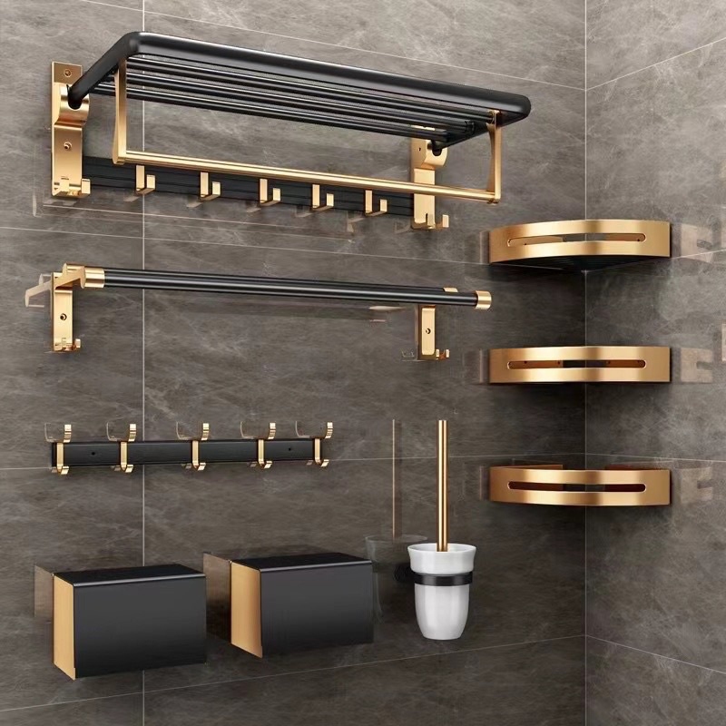 MEIDOO Punch-Free Bathroom Towel Storage Rack | Shopee Malaysia