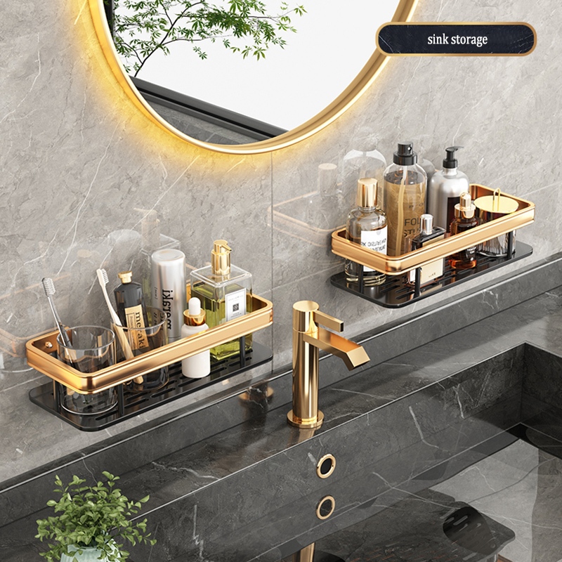 MEIDOO Bathroom Drill-Free Sticker Corner Rack | Shopee Malaysia