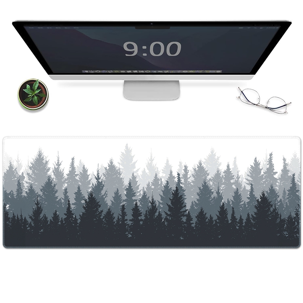 Cute Anime Forests And Snowy Mountains Desk Mat Extended Kawaii Mouse Pad XL Large - View #9