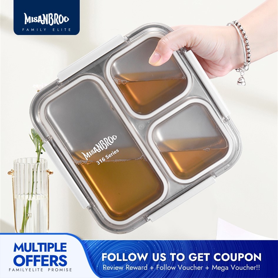 【Malaysia Stock】Finland MISANBROO 316 Stainless Steel Insulated Lunch