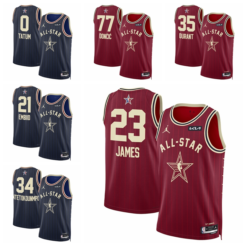 202324 Season NBA All Star Basketball Jersey LeBron James Kevin Durant Luka Doncic Jayson Tatum