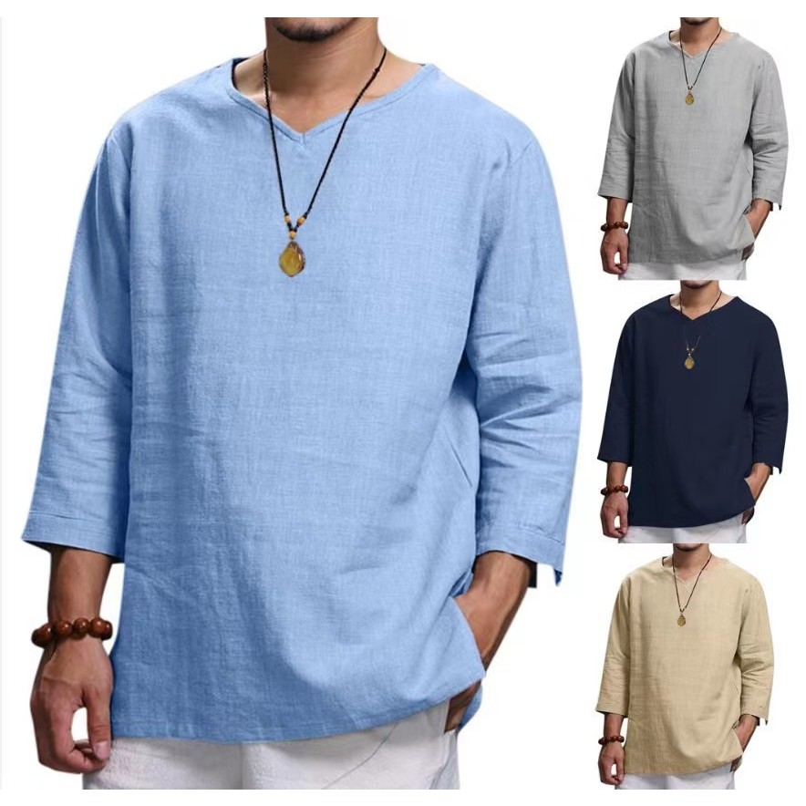 baju raya sulam 2024 3/4 Sleeve Men Baju Kurta – New Arrival Kurta Raya ...