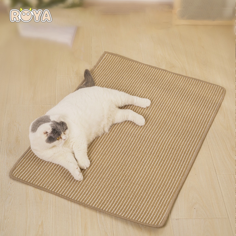 ROYA Pet Cat Scratching Board Sofa Protection Mat Cat Tree Claw Sisal ...