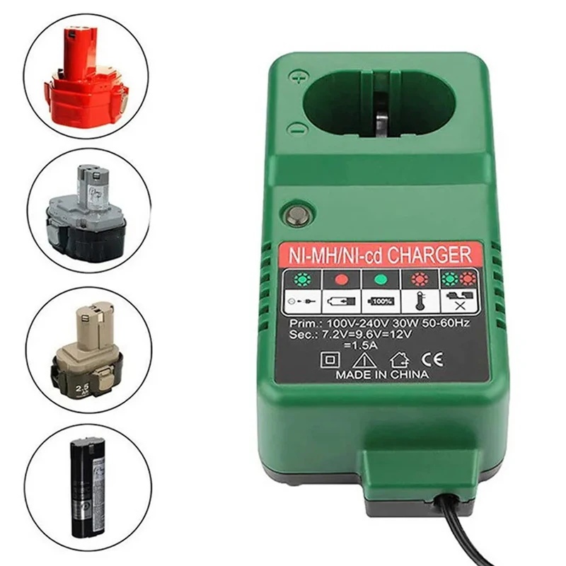 Universal Battery Charger For Hitachi Power Tools 7.2V To 18V Ni-MH Li-ion