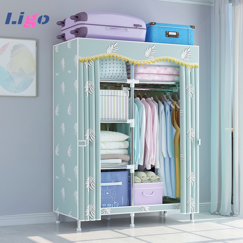 LiGo Simple Wardrobe Household Bedroom Rental Room Storage Cabinet ...