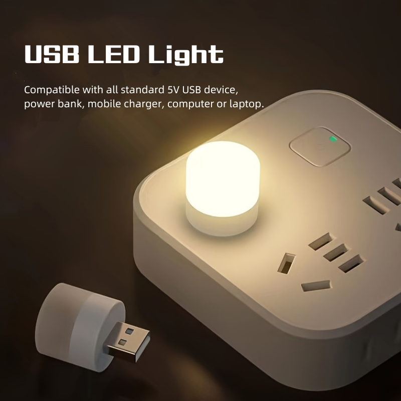 Portable USB LED Light Soft Light Eye Protection Night Light 2 LED 5V ...