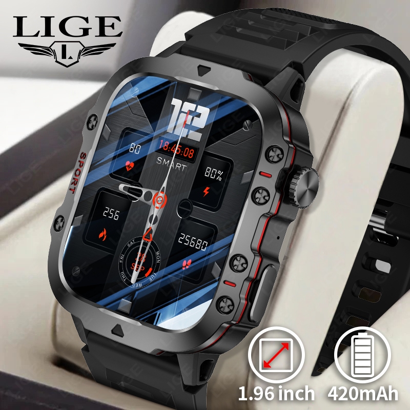 LIGE New Sports Smart Watches Men Waterproof Bluetooth Call 420mAh