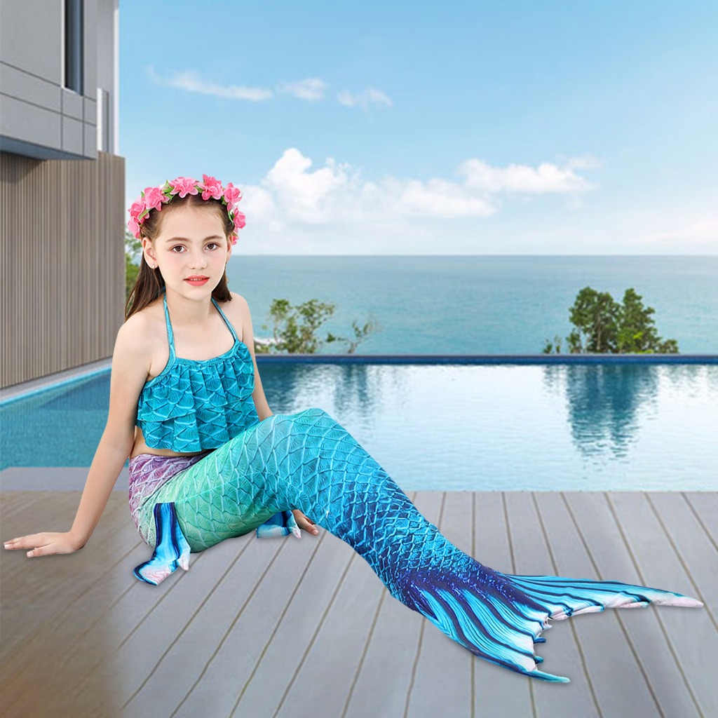 Children's mermaid swimsuit girls mermaid tail girls mermaid costume ...