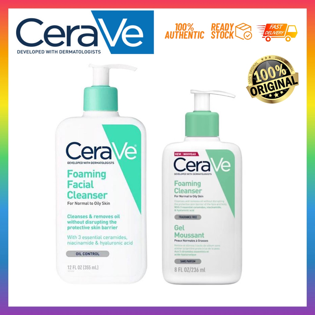 Cerave Foaming Cleanser 237ml Foaming Facial Cleanser 355ml For Normal To Oily Skin Cleanses 8894