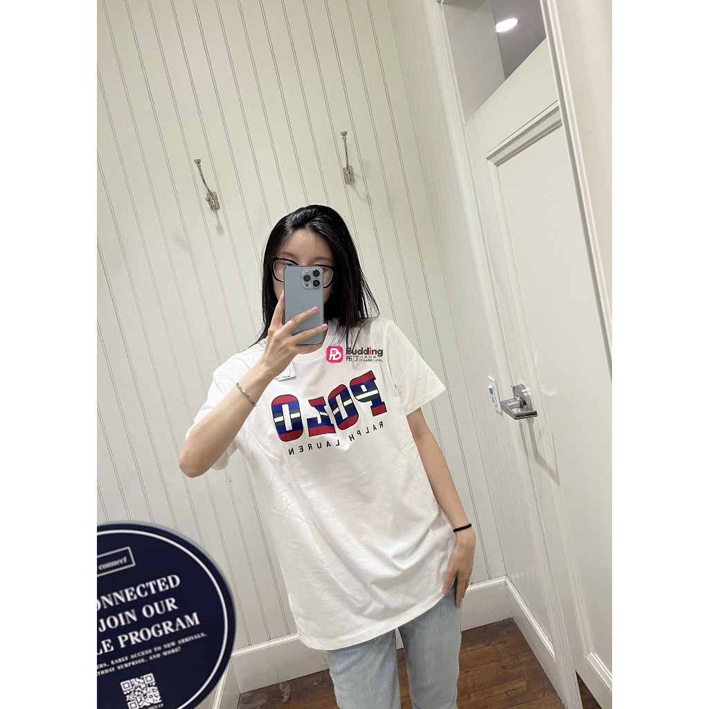 Ralph Lauren Men's Pure Cotton Personalized Letter Print Design Round