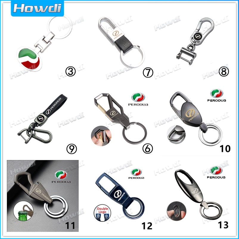 【Keychain SET】Creative Alloy Meta keychain with logo for Perodua ...