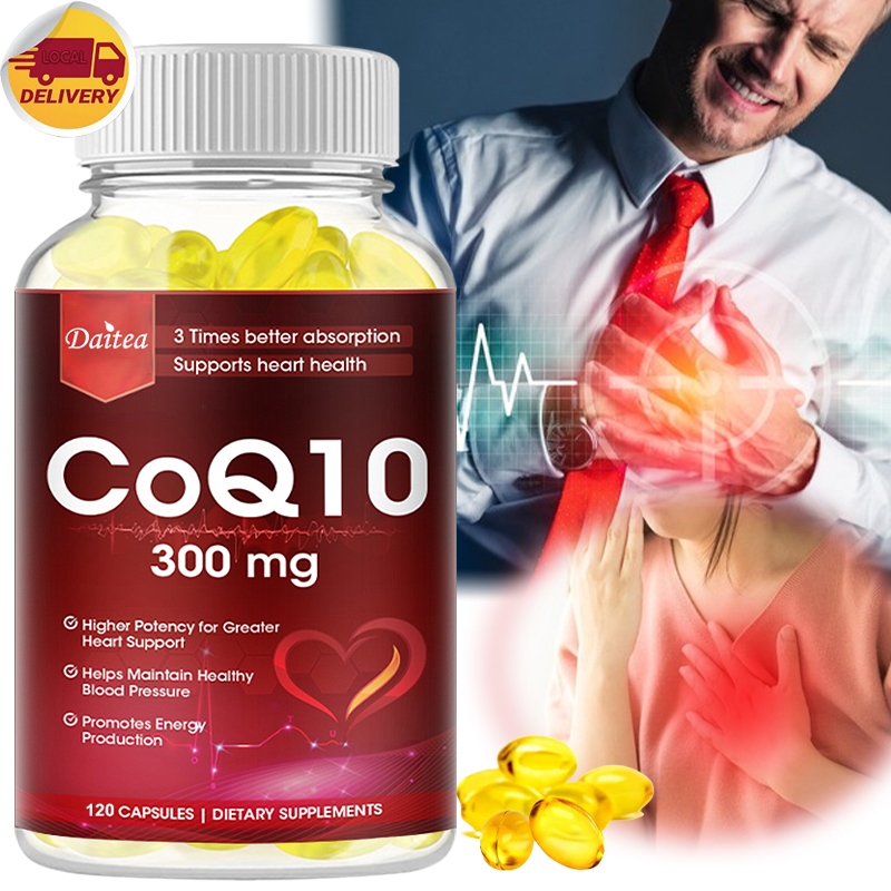 Daitea COQ10 Coenzyme Q10 300 Mg Promotes Cardiovascular Health, Blood