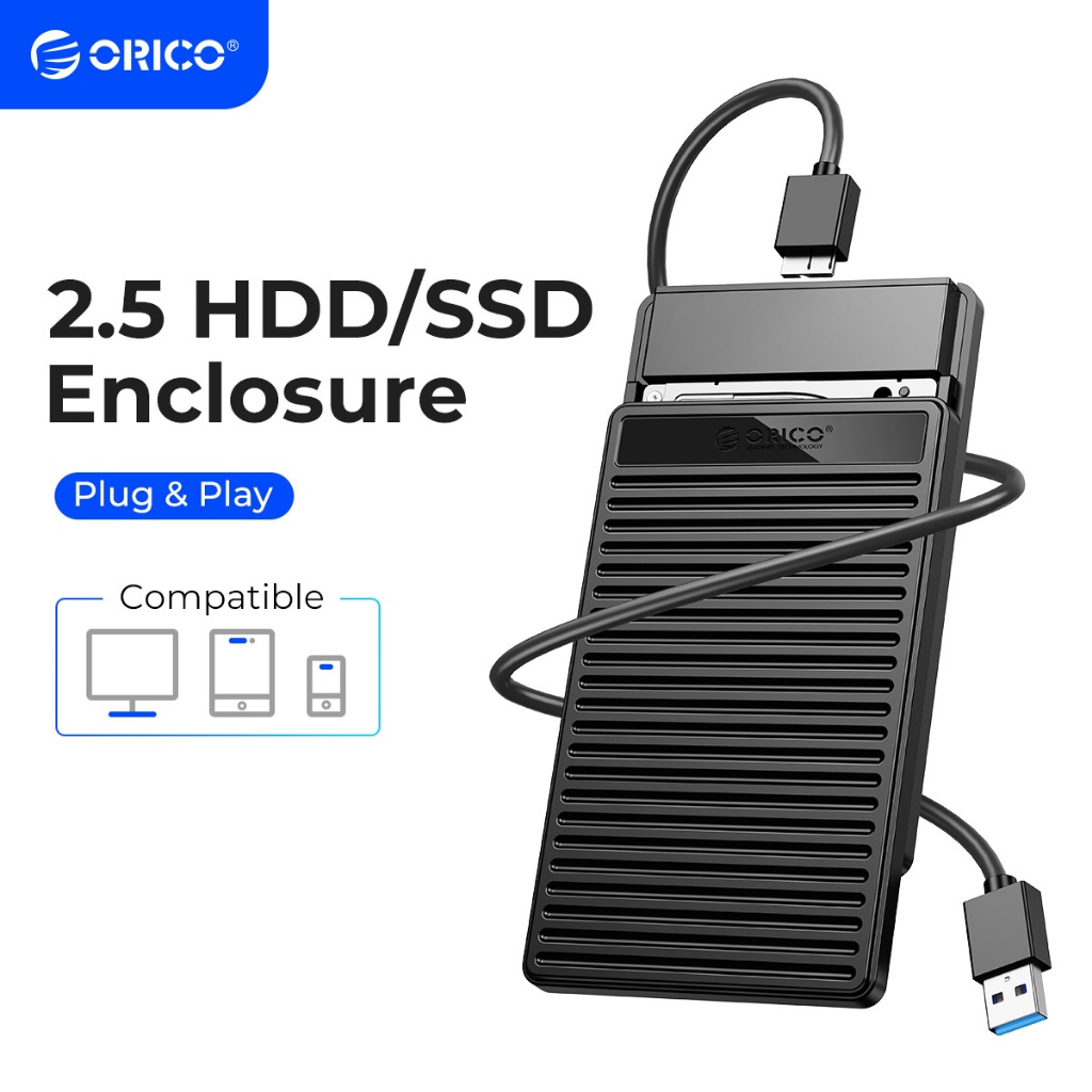 ORICO hdd Enclosure 2.5 SATA to USB 3.0 Type C External Hard Disk Case Tool  Free 5Gbps 4TB SSD HDD Casing With Auto Sleep (PDD25) | Shopee Malaysia