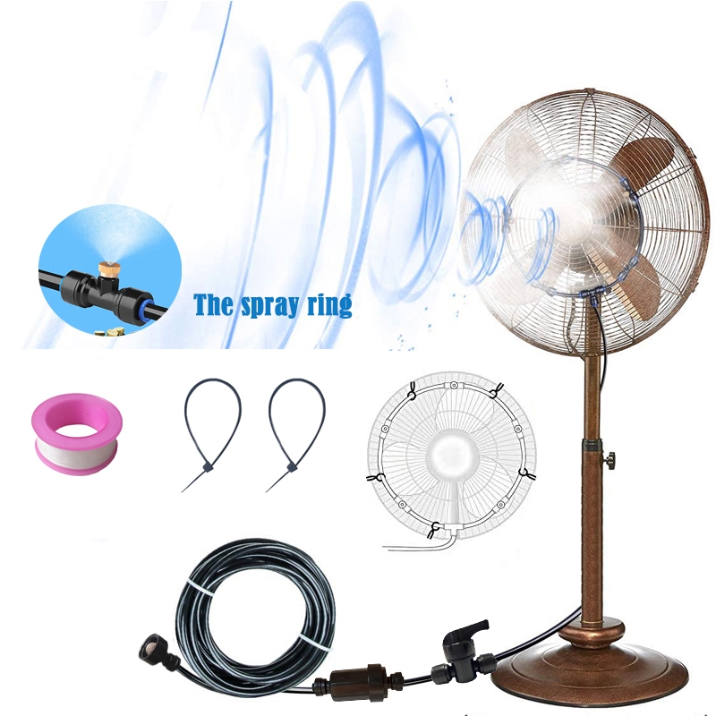 Fan Ring Mist System 1/4 inch misting Cooling Ring with Brass Sprinkler