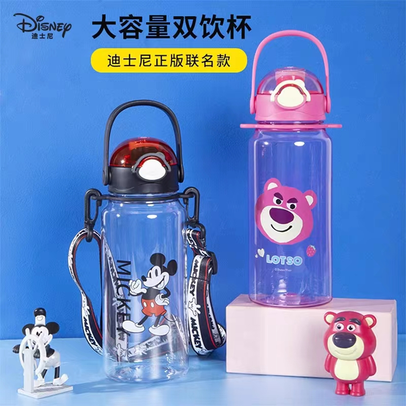 Disney Frozen Marvel Water Bottles For Boys Girls Elsa Spider Man Straw ...