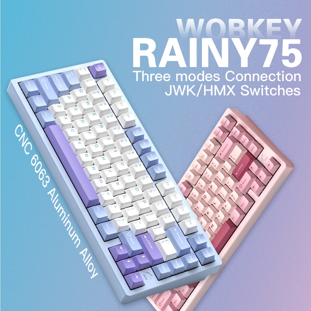 【Ready Stock】WOBKEY Rainy75 Aluminum HMX/JWK Switches Mechanical