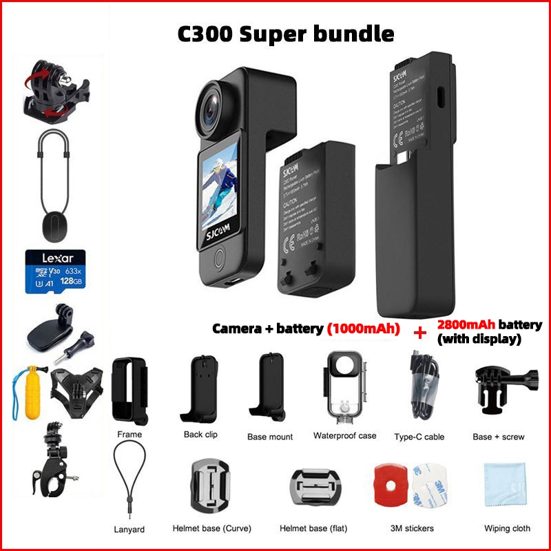 Action Cam 4K WiFi Impermeabile 30M - Camera Sport Con 2 Batterie, Grandangolo 170° - Foto 8