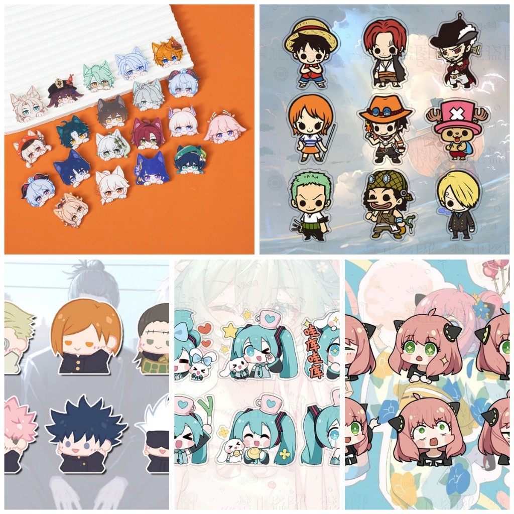 Acrylic Brooch Random Game Cute Cartoon Bag Decoration Animation Pins ...