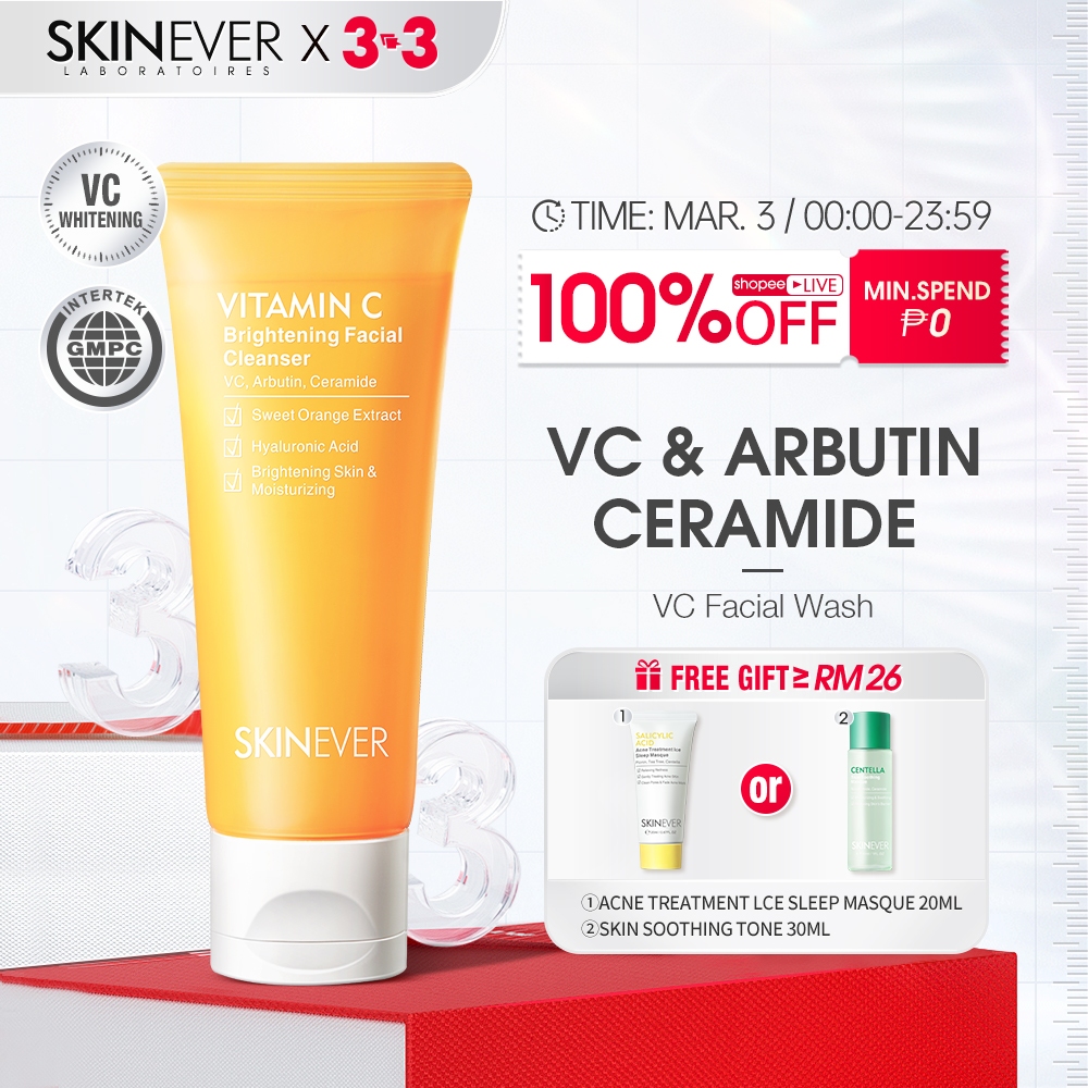 SKINEVER Vitamin C Whitening Facial Cleanser Gentle Cleansing Skincare