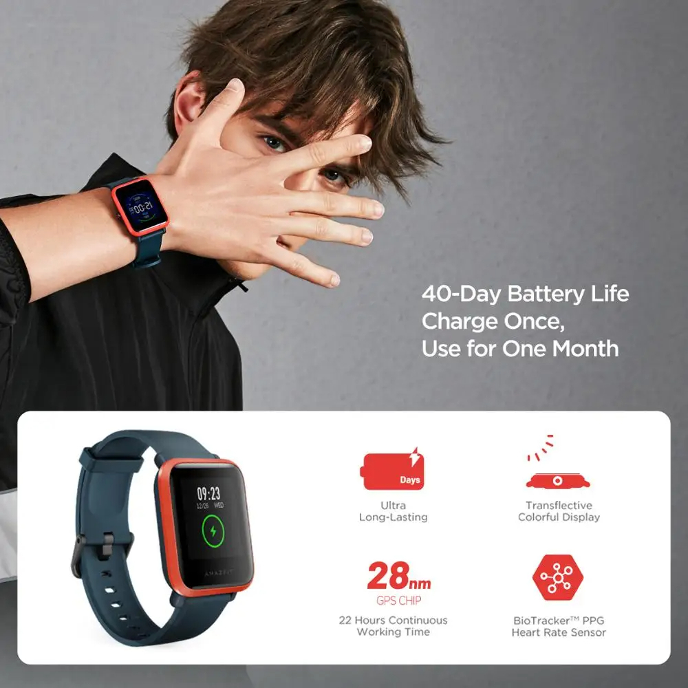 Amazfit SmartWatch Bip S GPS GLONASS 31g Feather Light Body Bluetooth Heart Rate Measurement Sports Watch Used 90 95 New No Box Shopee Malaysia