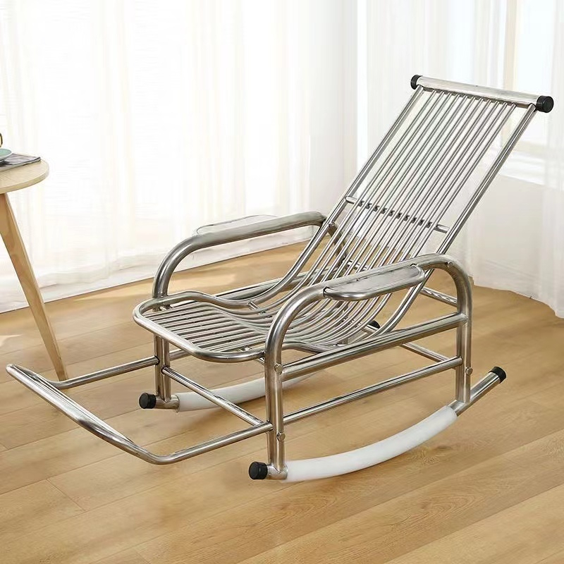 Rocking Chair Reclining Chair Balcony Household Leisure Stainless Steel ...