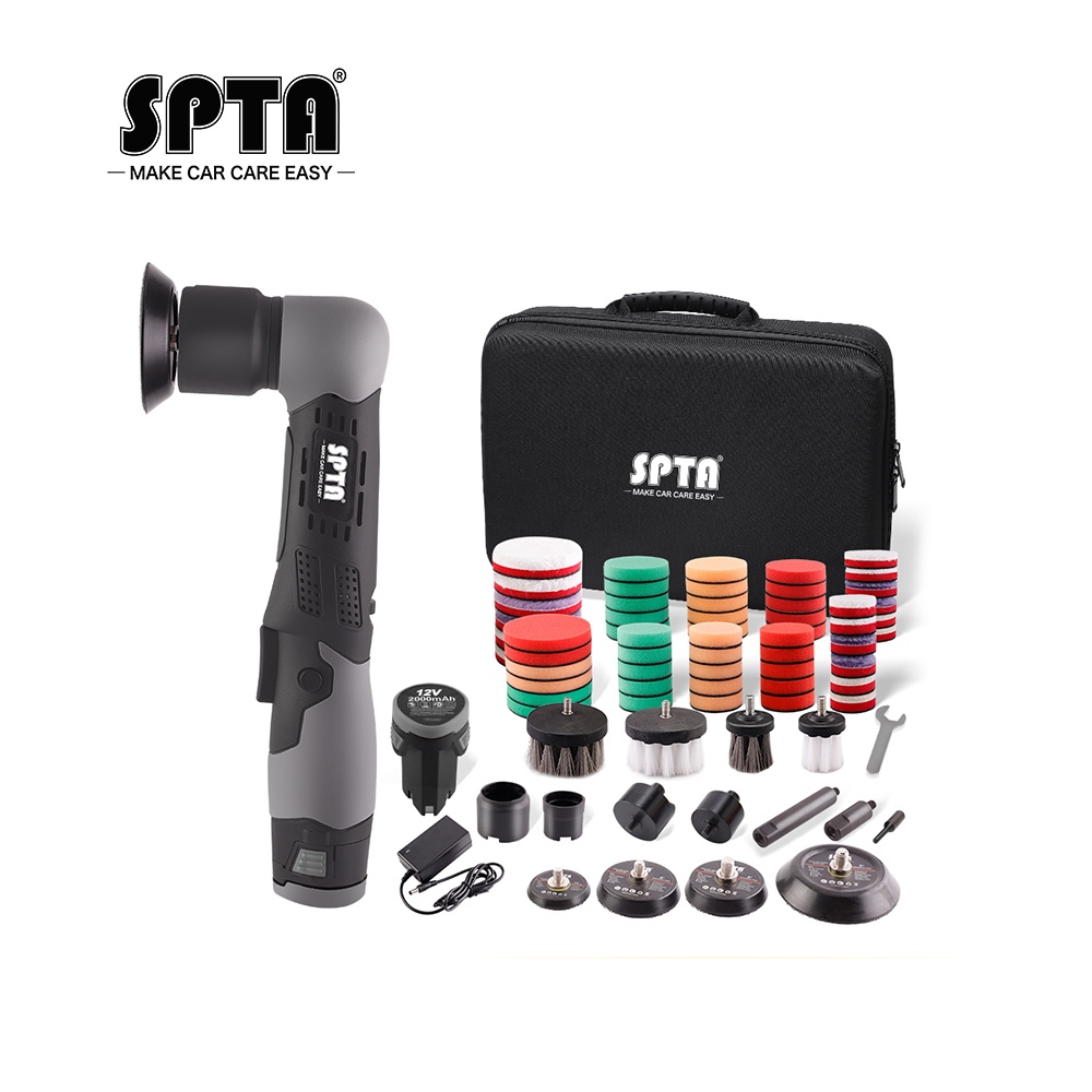 SPTA 12V Cordless Mini Car Polisher RO DA Micro Scratches Killer Adjustment Speed 2 Batteries Shopee Malaysia
