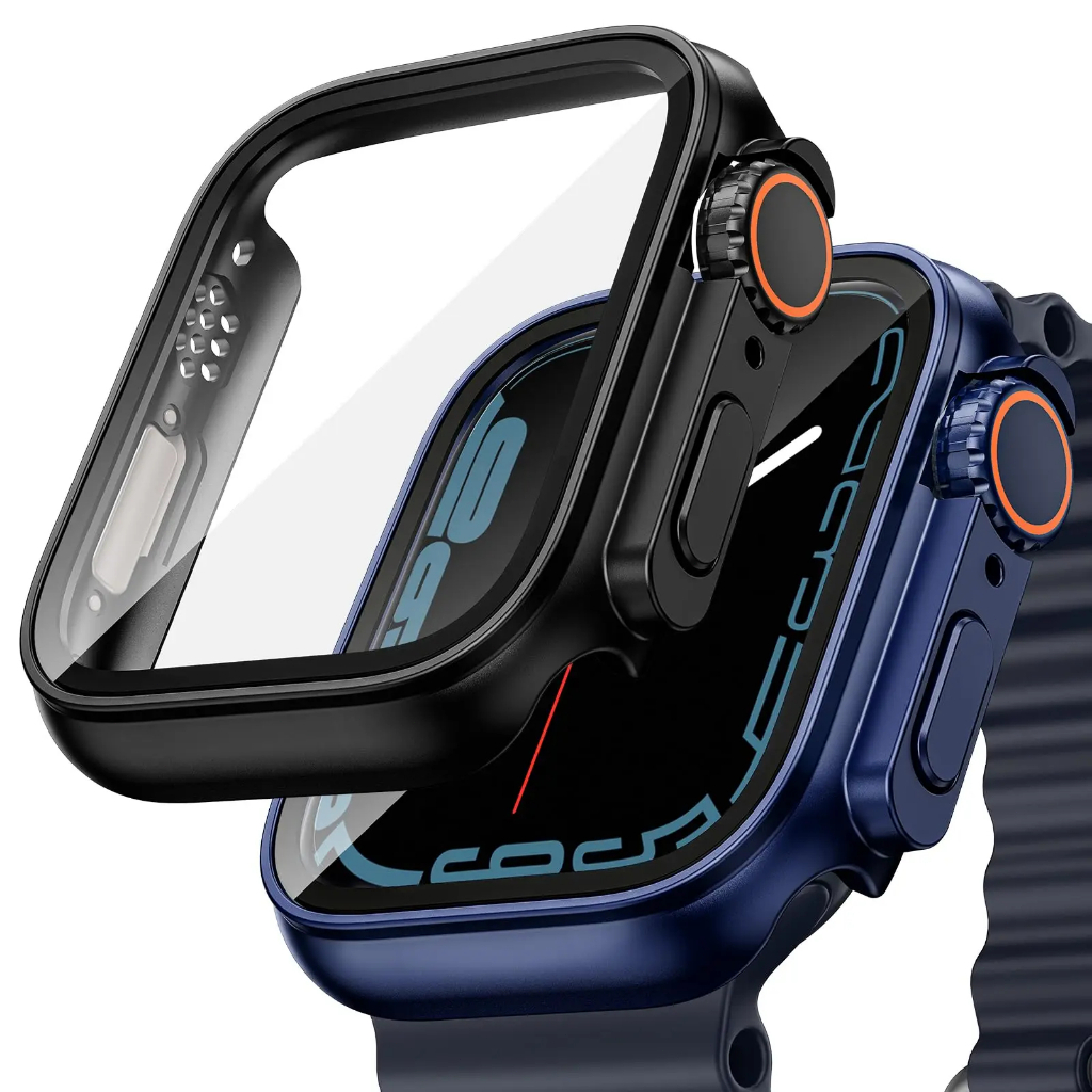 PC Firm Cover for Apple Watch Case 40mm 41mm 45mm 44mm Glass Appearance