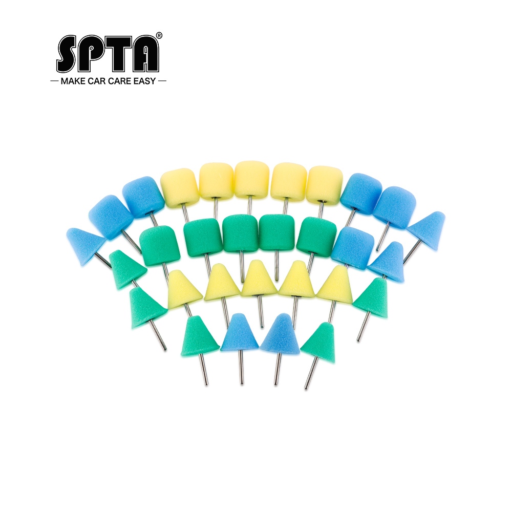 SPTA Auto Detailing Polishing Mini Buffing Pads Kits for Car Wheel