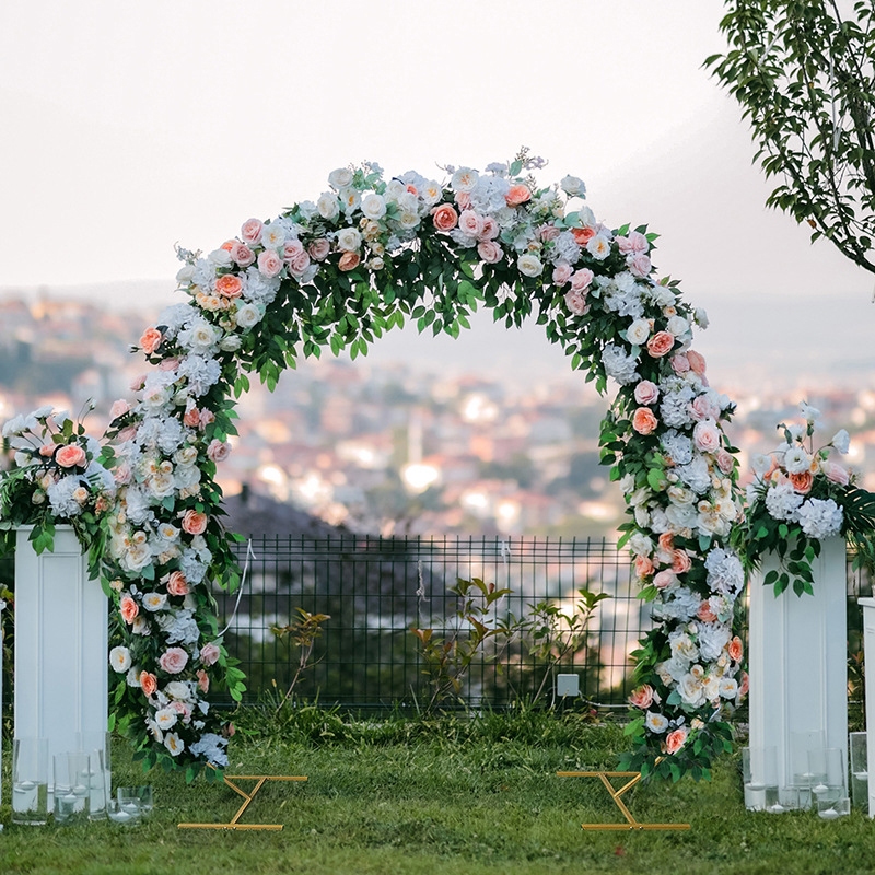 Simulation Court Rows Of Flowers Arch Flowers Rose Rows Wedding Flower ...