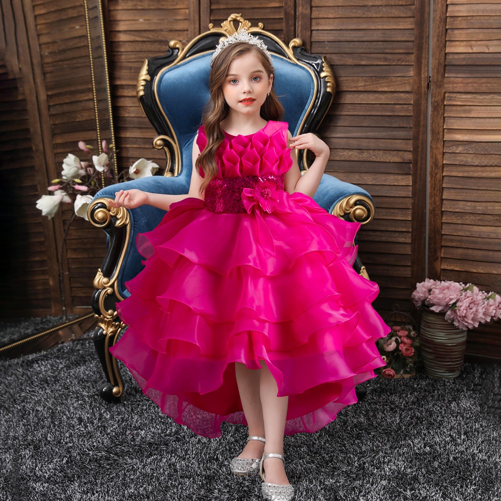 Tutu Girls Satin Dress Embroidery High Quality New Birthday Party Dresses in Big Kids Wedding Dresses 2024 Shopee Malaysia