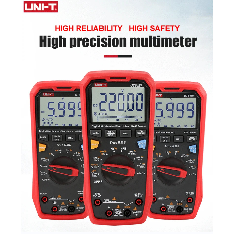 Original UNI-T Multimeter Professional UT61B+ UT61D+ UT61E Plus ...