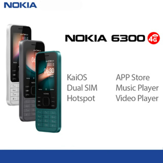 【 Ready Stock】 Original Nokia 6300 4G Feature Phone Dual SIM KaiOS Wifi Multilingual 2.4 Inch FM Radio Bluetooth  Mobile Phone