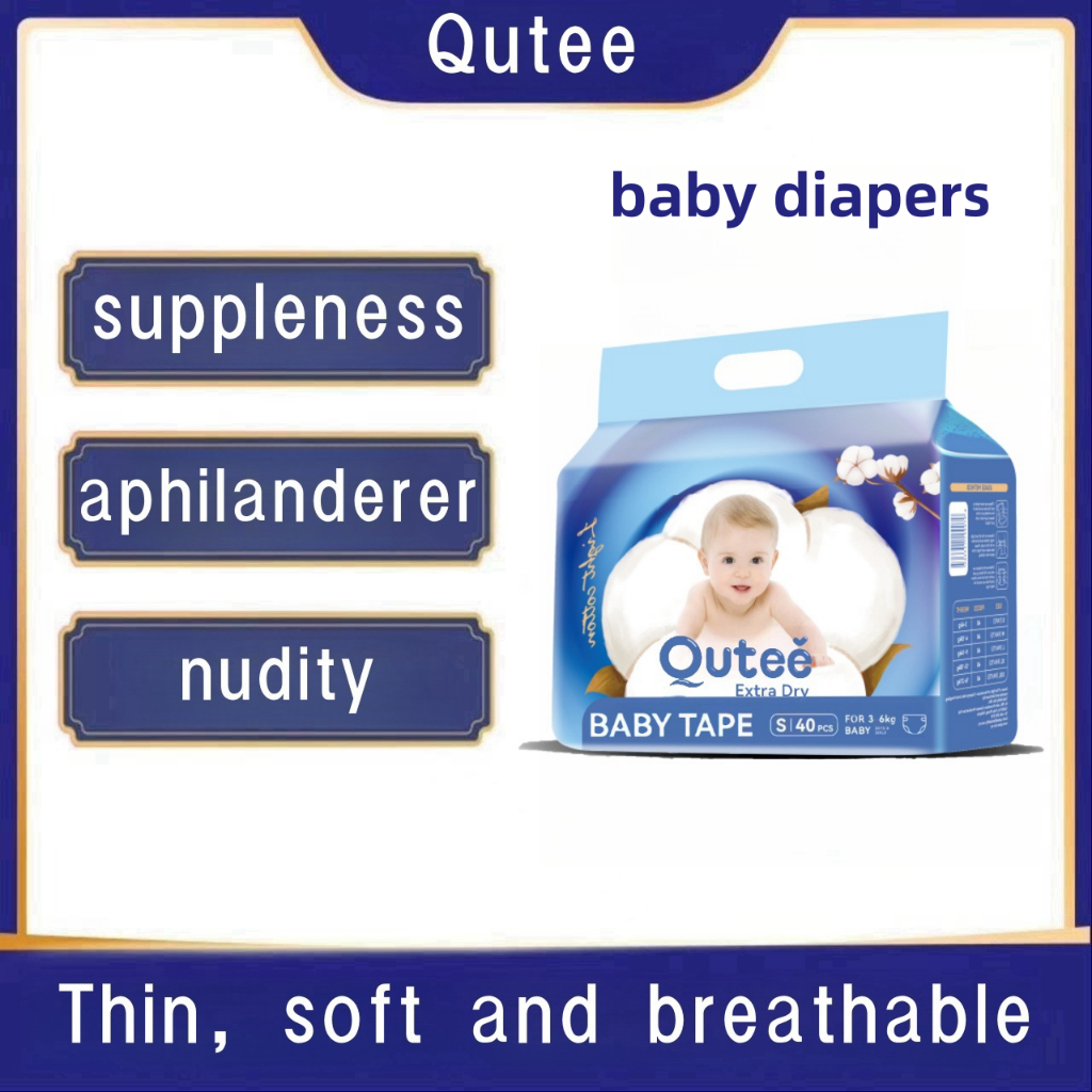 Qutee diapers newborn baby high quality extra dry tape diapers / pants ...
