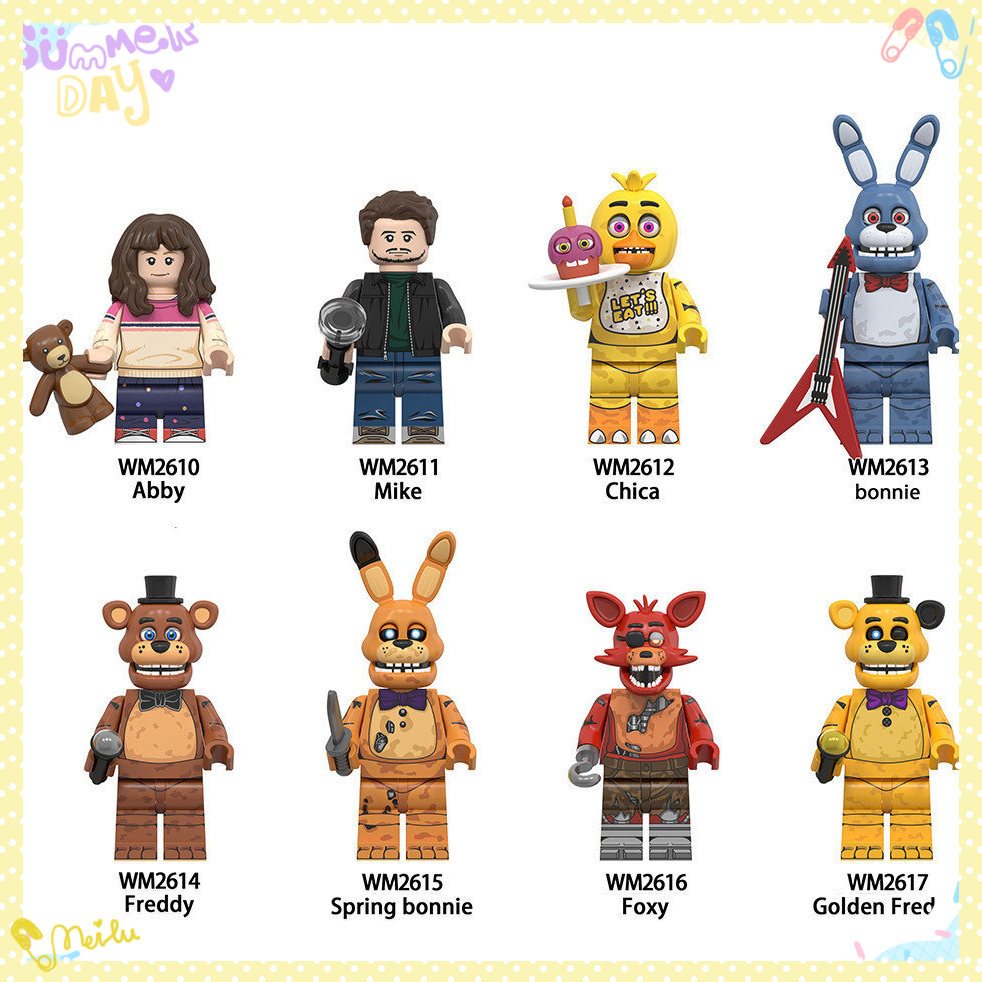 Five Nights at Freddy's Figure Building Block Bonnie Chica Abby Mini ...
