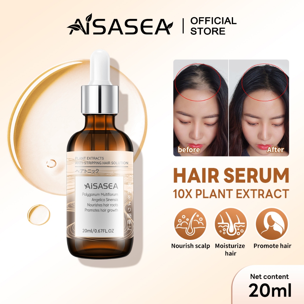 AISASEA Polygonum multiflorum Anti-Hair Loss Serum 20ml Treatment Scalp ...