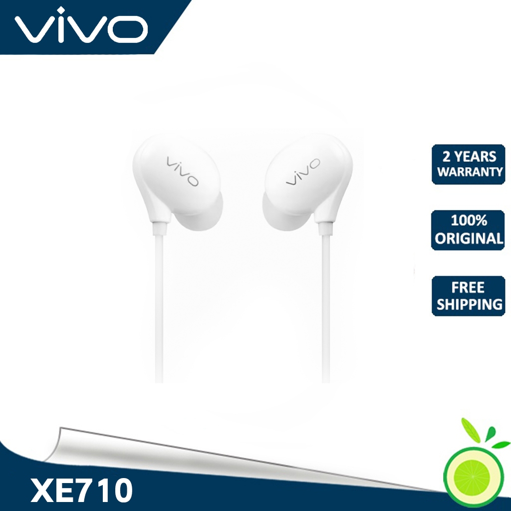 Vivo XE710 original earphones in ear remote control round hole