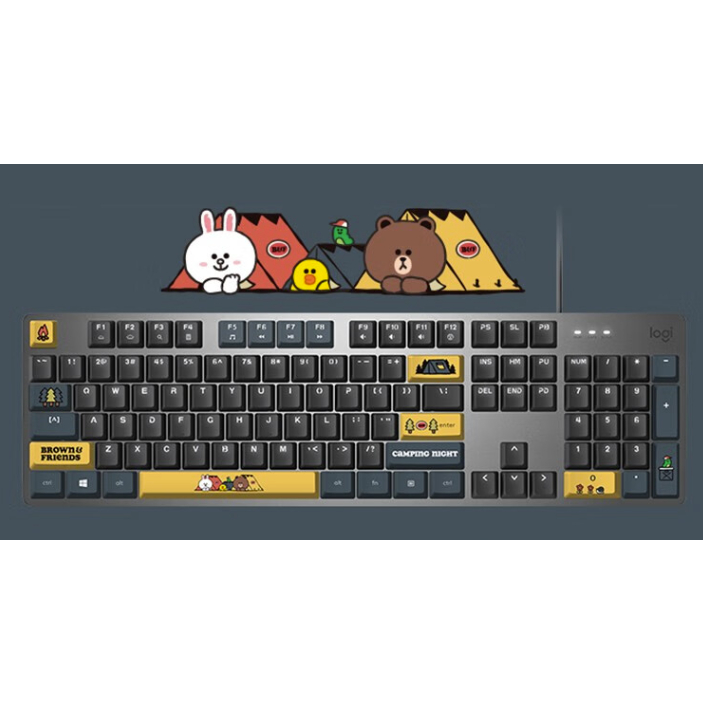 Logitech K845 LINE FRIENDS Wired Gaming Office Mechanical Keyboard A ...