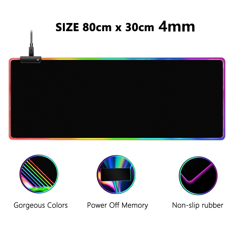 Mouse Pad RGB for Computer Laptop Notebook Mouse Mat LED Lighting ...