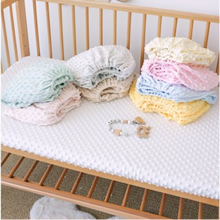 Minky Dot Baby fitted bedsheet cot fitted sheet crib mattress cover for baby kids Shopee Malaysia