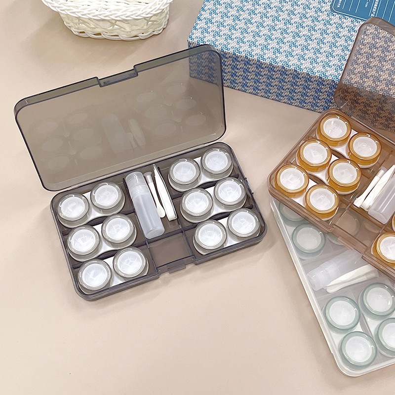 KSSEYE 6 Pairs Contact Lens Case Cosmetic contact Storage Box With ...