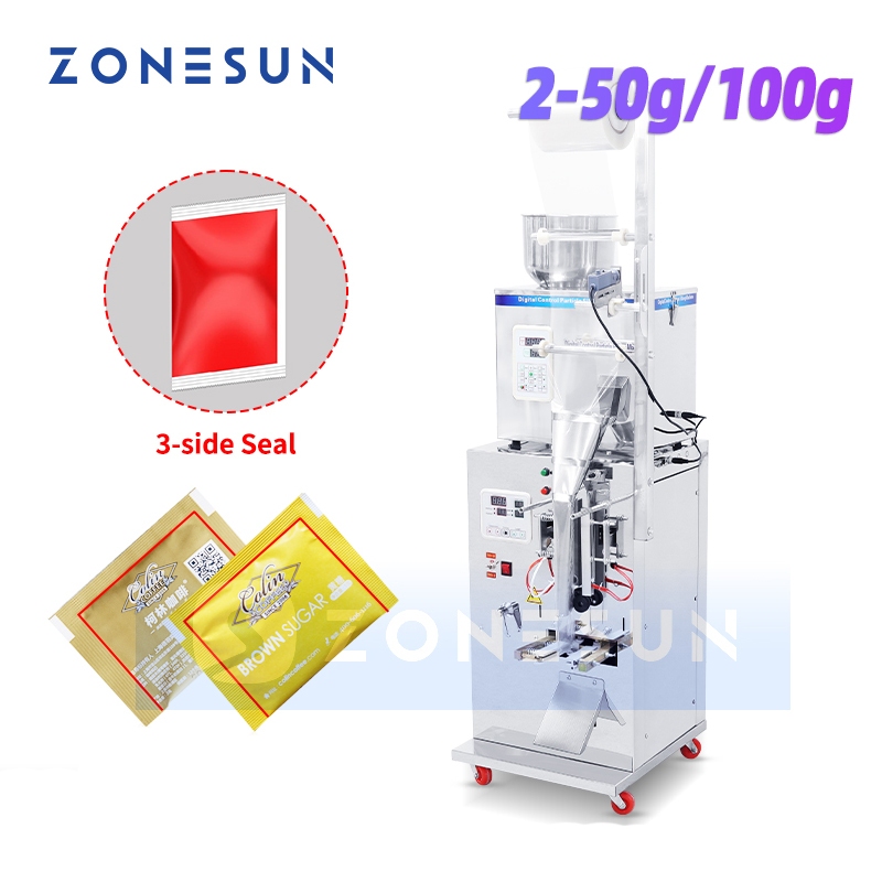 ZONESUN ZS-GZ200 2-50g 2-100g 3-Side Automatic Desiccant Silica Gel ...