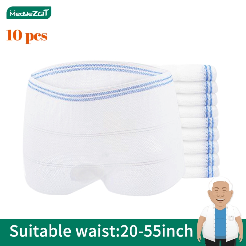 MedyeZQT 10PCS Adult Incontinence Underwear Diaper Diaper Mesh Pants