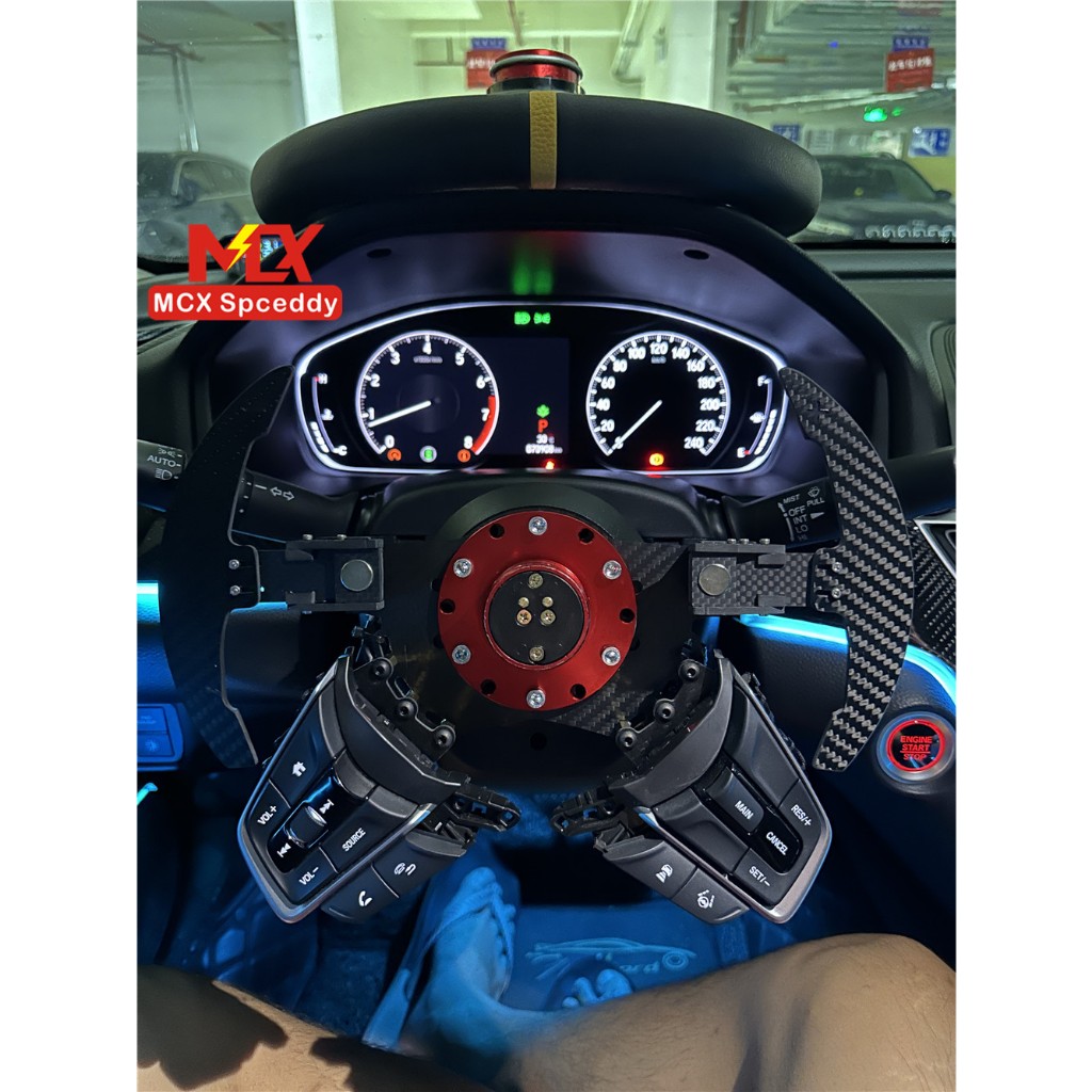 Car carbon fiber retaining button bracket paddle shifter extension for ...
